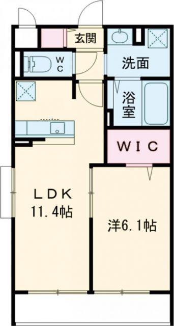 ブランヌーボー(1LDK/1階)の間取り写真
