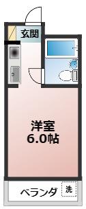 HOUSING 101(ワンルーム/3階)の間取り写真