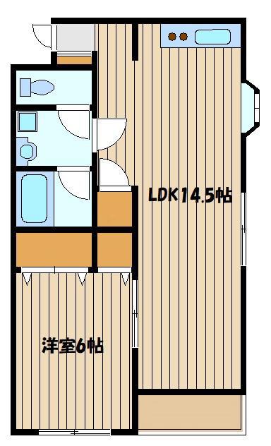 オークヴィラ(1LDK/1階)の間取り写真