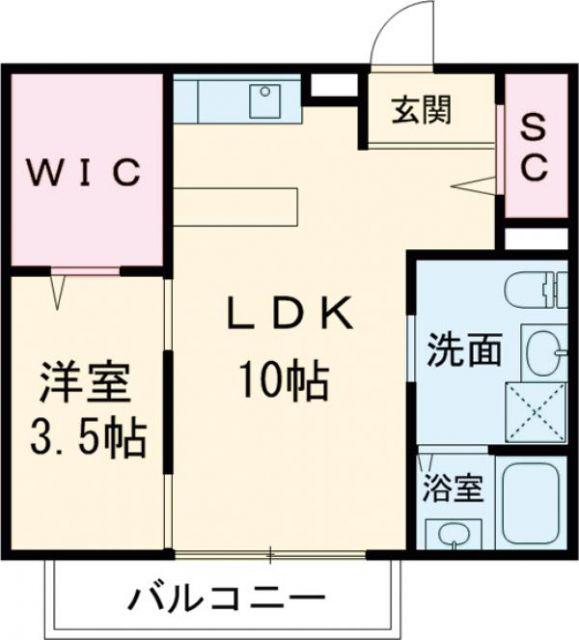 J.QUALIOR学園前 ジェイ・クオリア(1LDK/2階)の間取り写真