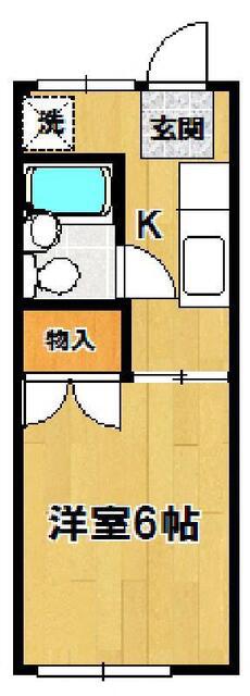 さかいりハイツ(1K/1階)の間取り写真