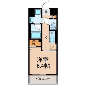 H&K KASHIWA HILLS(1K/8階)の間取り写真