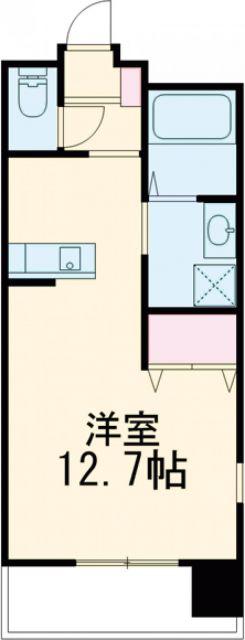 クロノス42新町V(ワンルーム/9階)の間取り写真