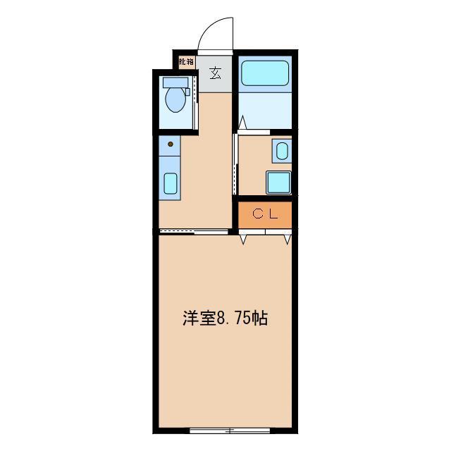 メゾンクレシア(1K/2階)の間取り写真
