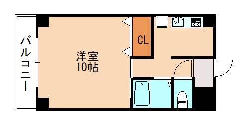 フローラル相田(1K/3階)の間取り写真