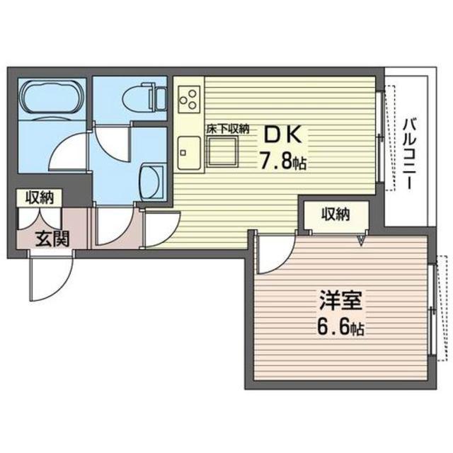 SENNARI(1DK/1階)の間取り写真