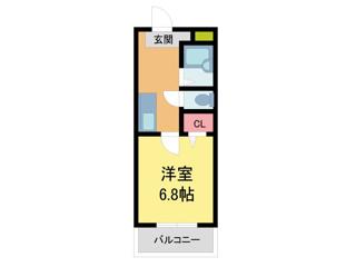 ソレイユ新伊丹(1K/1階)の間取り写真