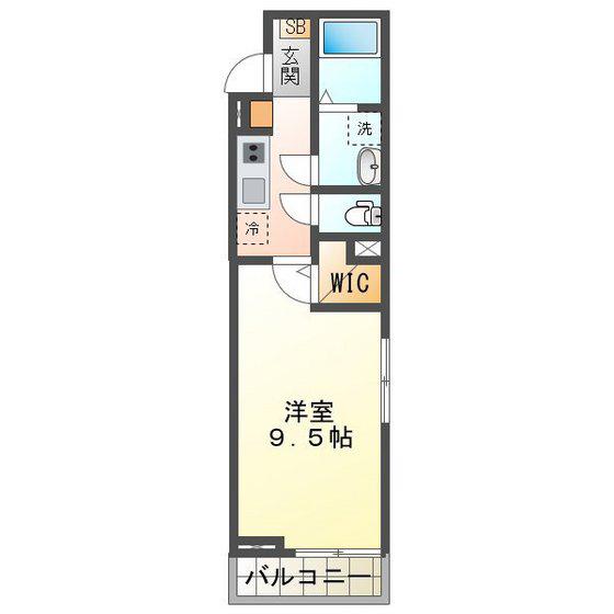 プレミール(1K/1階)の間取り写真