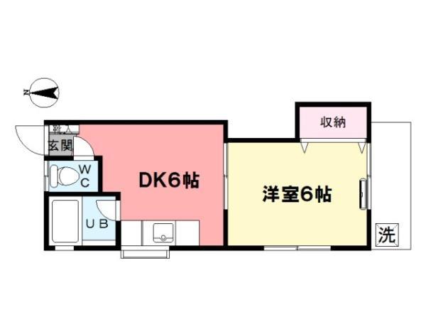パークヒル山本(1DK/1階)の間取り写真