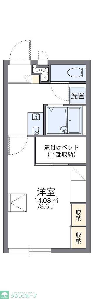 レオパレススペシャルステージB(1K/1階)の間取り写真