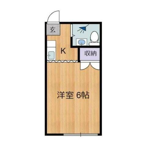 藤の木ハイツ(1K/2階)の間取り写真