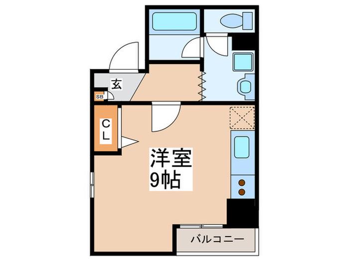 イクストヴィラ(ワンルーム/6階)の間取り写真