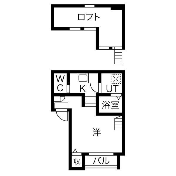 アークラヴィータ(1K/1階)の間取り写真