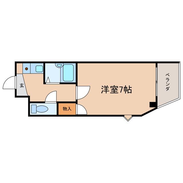 ラピス天満橋(1K/9階)の間取り写真