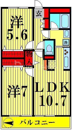 パークアベニュー(2LDK/3階)の間取り写真