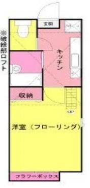 エクセルシア(1K/2階)の間取り写真