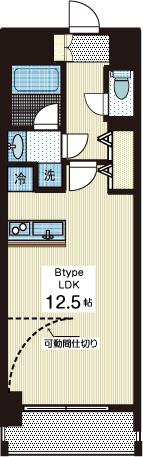 ヨシザワ18マンション(ワンルーム/9階)の間取り写真