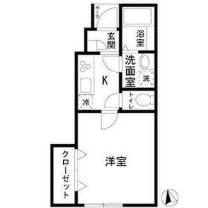 ETOILE5-エトワールファイブ-(ワンルーム/1階)の間取り写真