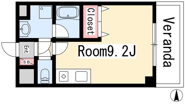 イースタンヒルズ藤が丘II(ワンルーム/3階)の間取り写真