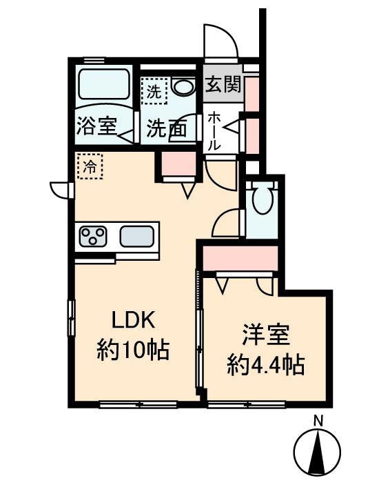 AREA 2(1LDK/1階)の間取り写真