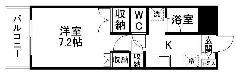 YS仙台新寺(1K/5階)の間取り写真