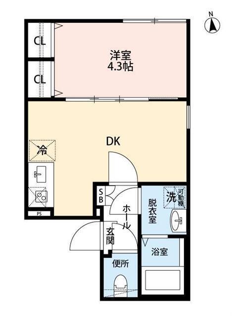 グランクオール南砂町センターレジデンス(1DK/1階)の間取り写真