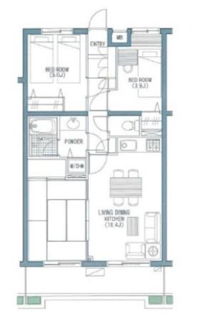 LANAIHILLSIDE1188(3LDK/3階)の間取り写真