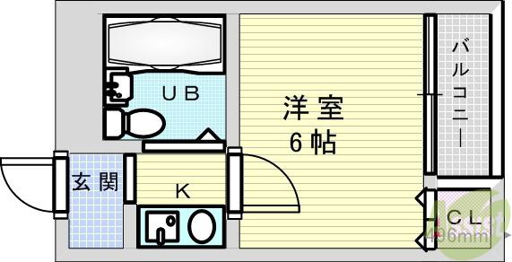 スリーデイズ新大阪(1K/8階)の間取り写真