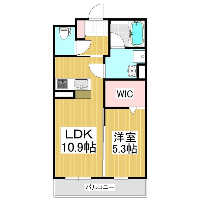 コンフォーティア鎌田(1LDK/4階)の間取り写真