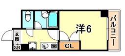 フロール須磨(1K/4階)の間取り写真