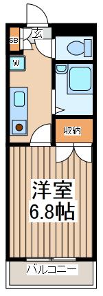 ビューアイランドオーエス2(1K/1階)の間取り写真