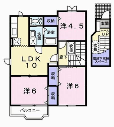 レフィナードIII(3LDK/2階)の間取り写真