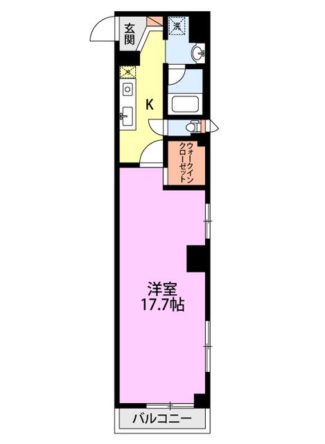 サンジェーヌ本町(1K/5階)の間取り写真