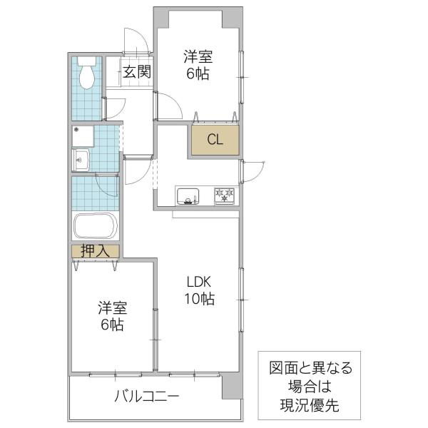 グランドパレスNS-10(2LDK/3階)の間取り写真