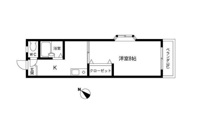 コーポ桜井(1K/2階)の間取り写真