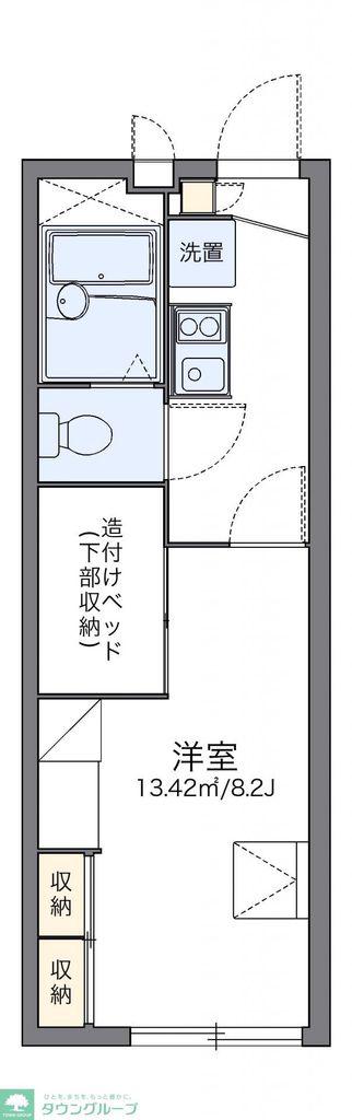 レオパレスソレイユ(1K/1階)の間取り写真