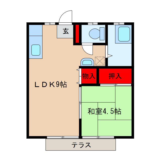 ルーチェ エミネンス(1LDK/1階)の間取り写真