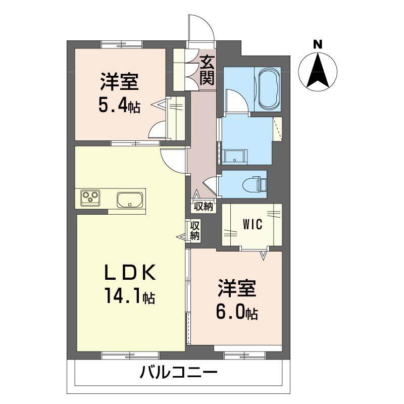 ティエラ エス アンド ケー(2LDK/3階)の間取り写真