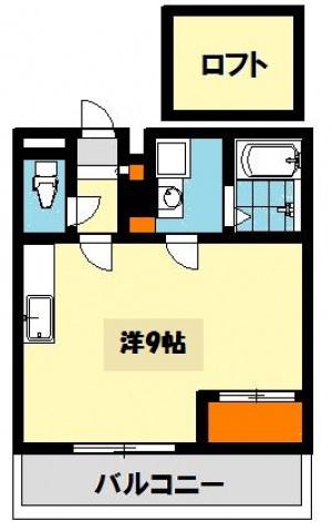 M壱番館(1K/2階)の間取り写真