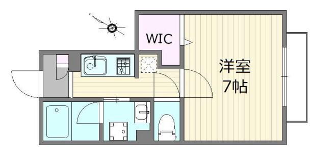 エムティーコート(1K/2階)の間取り写真