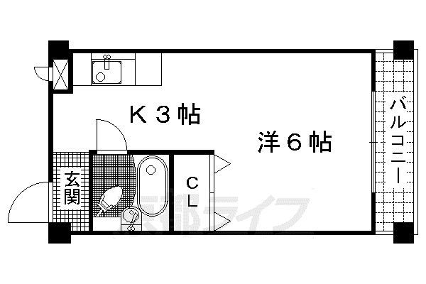 竹田マンション(1K/2階)の間取り写真