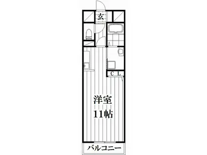 ジャルダン学研住道(1K/3階)の間取り写真