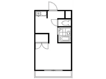 行安ハイツ(1K/4階)の間取り写真