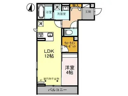 TORISIAキラリ(1LDK/3階)の間取り写真