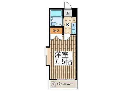 メゾンドアレー(1K/2階)の間取り写真