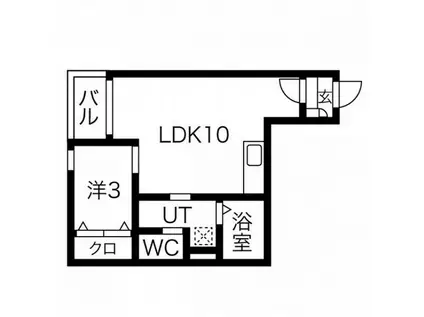 WARREN SUKEMITSUI(1LDK/3階)の間取り写真
