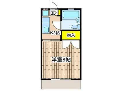 コーポ藤沢(1K/1階)の間取り写真