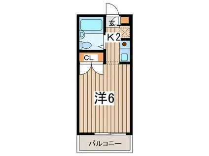 ファミール和田(1K/1階)の間取り写真