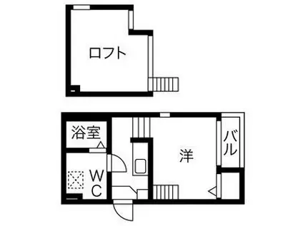 ディアコート新栄(1K/2階)の間取り写真