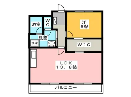 VPマンションIII(1LDK/1階)の間取り写真